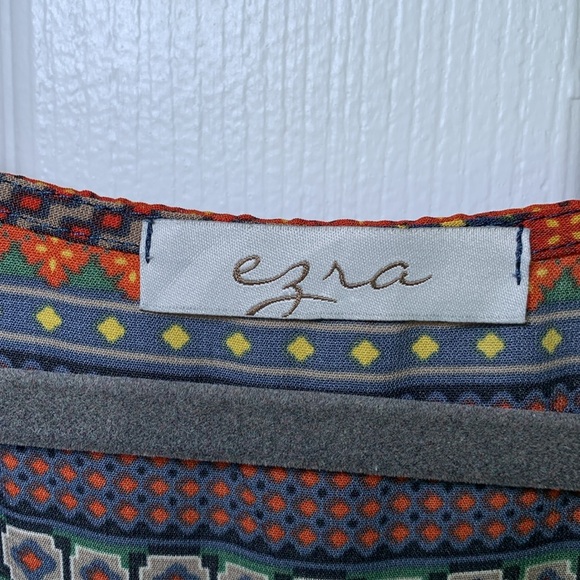 Ezra Colorful Geometric Patterned Blouse plus size 3XL - Picture 2 of 6